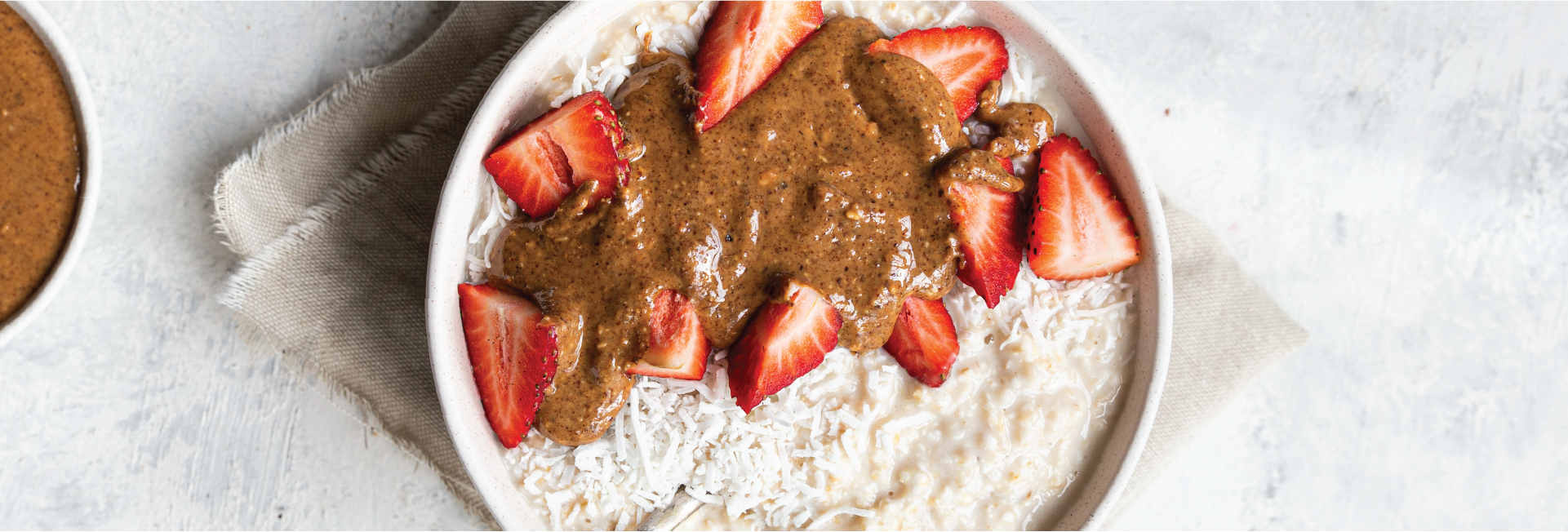 Porridge with almond butter