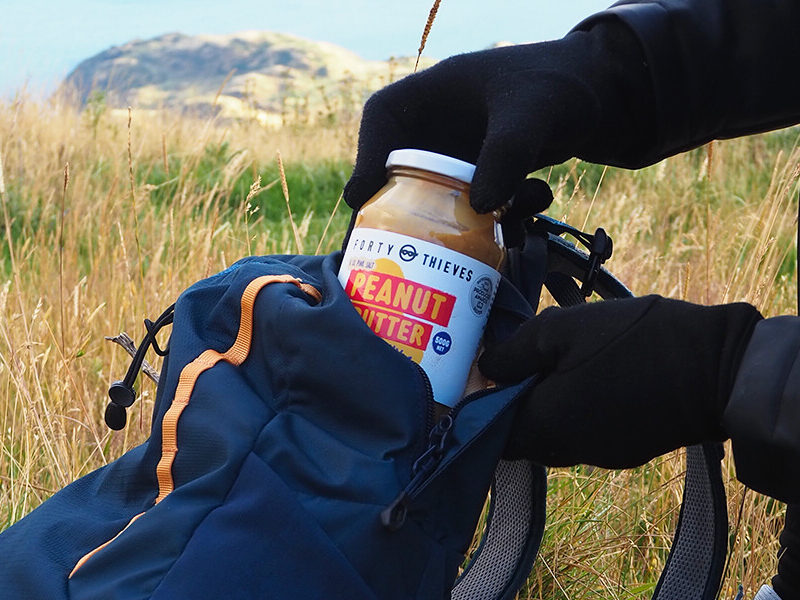 peanut butter jar for tramping